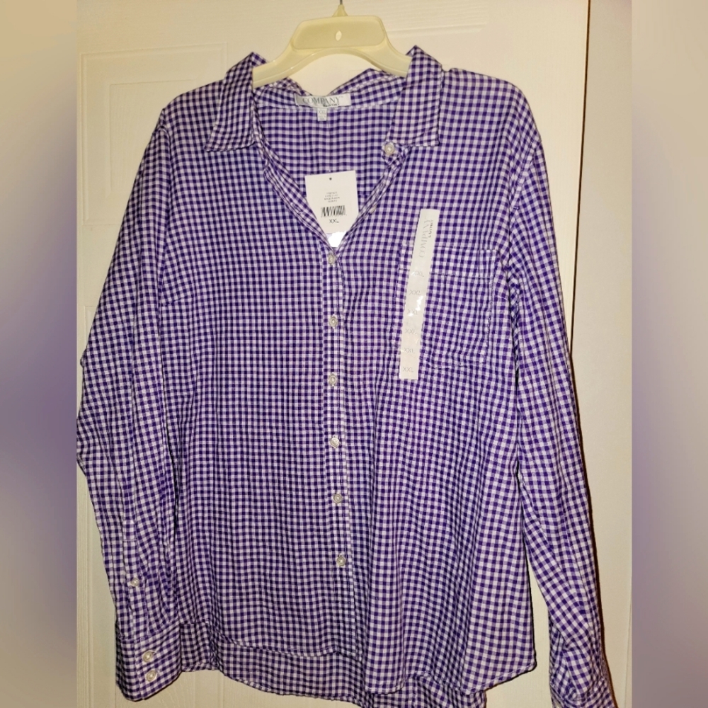 Ellen Tracy XXL Women Button Down Shirt